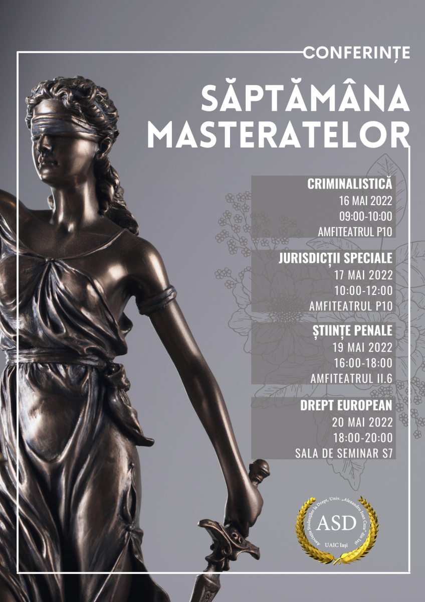 Conferințe Săptămâna Masteratelor (16-20 MAI 2022) 